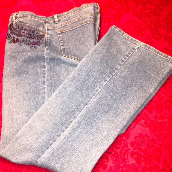 Very Vara Purple Sequins/Crystal Jeans. Also has matching jacket. - Picture 1 of 11